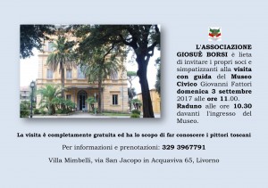 VISITA CON GUIDA AL MUSEO FATTORI  a cura dell'Associazione Giosuè Borsi @ Villa Mimbelli | Livorno | Toscana | Italia